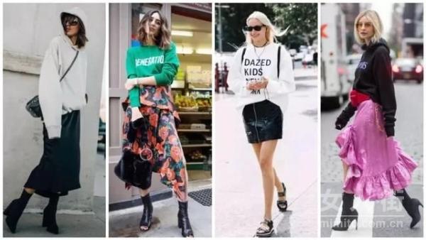 卫衣+裙装，最in搭配方式让你路转粉