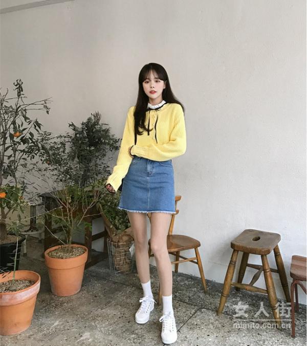 牛仔半身裙穿搭 开启夏日青春活力