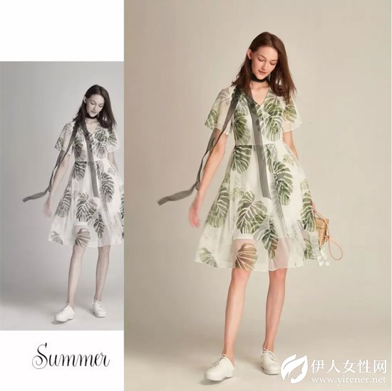 朗黛国际女装18新品'龟背竹'疏影横斜 暗香浮动