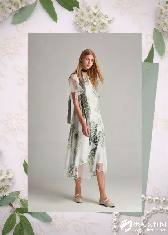 朗黛国际女装18新品'龟背竹'疏影横斜 暗香浮动