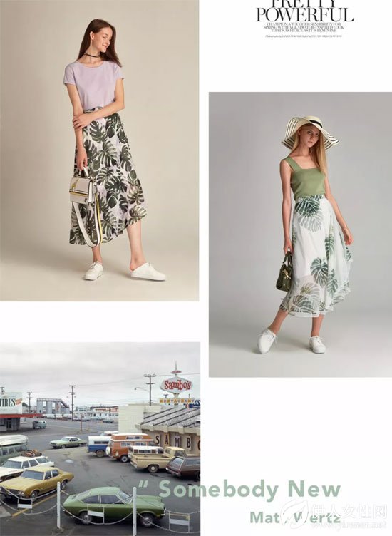 朗黛国际女装18新品'龟背竹'疏影横斜 暗香浮动