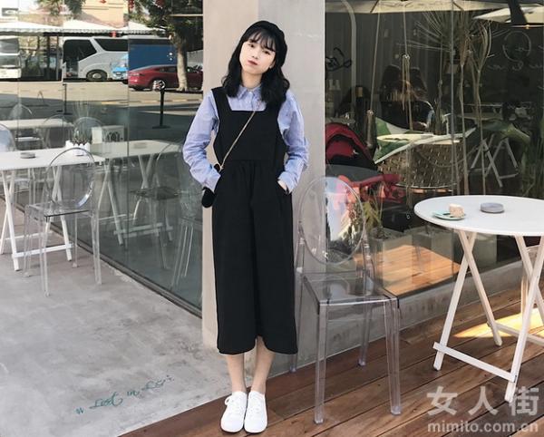 背带裙穿搭示范，让你少女感十足