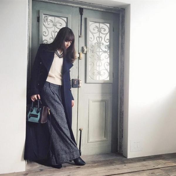 粗跟鞋搭阔腿裤，气场全开御姐范儿