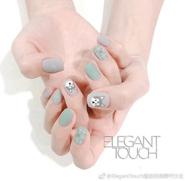 汪星人美甲图案，狗狗美甲图片集合
