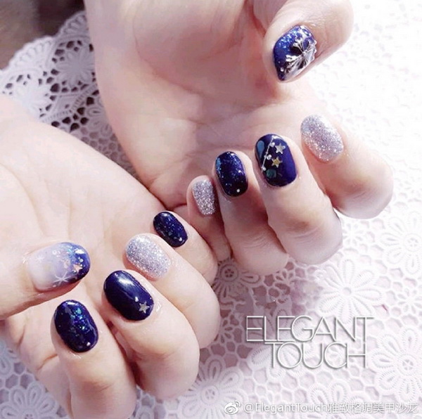 2018流行的“星星美甲”彩绘图案