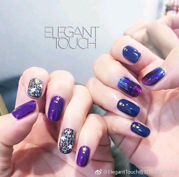 2018流行的“星星美甲”彩绘图案