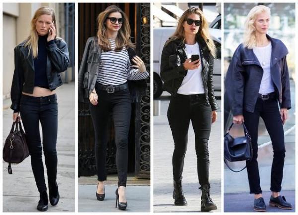 经典黑色皮衣搭配，兼具优雅与帅气