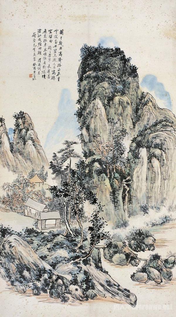 现代国画家黄宾虹 积墨表现技法突出的山水画一代宗师
