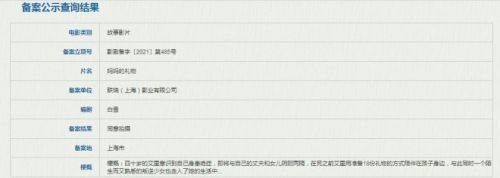 电影《过春天》导演白雪最新作品《妈妈的礼物》备案立项