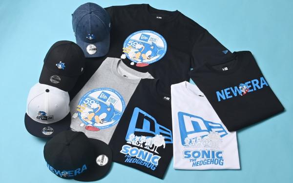 超人气电玩New Era X SONIC音速小子系列跨界帽款、潮T、帽子真的太可爱了！
