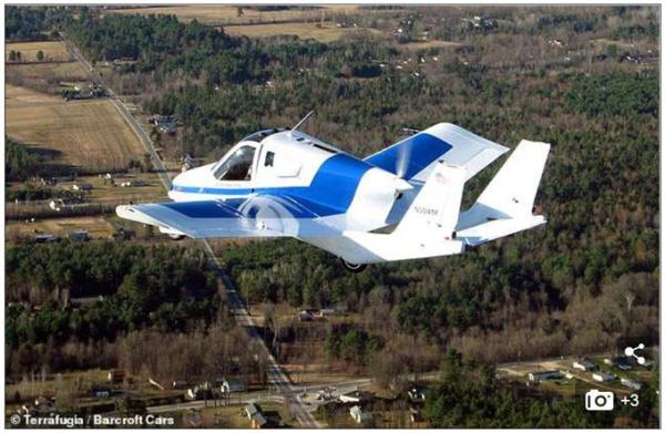 全球首款飞行汽车下月开卖 一分钟内完成驾驶－飞行模式“变身”