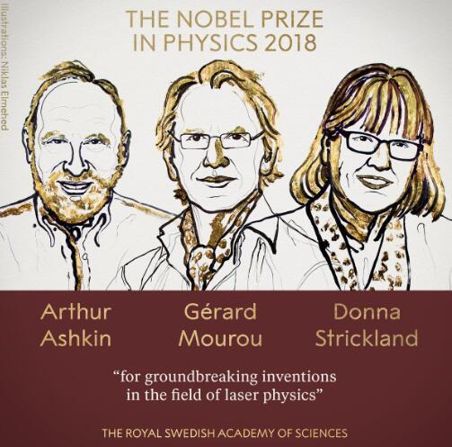 刚刚！2018年诺贝尔物理学奖公布 表彰三人在激光物理学领域开创性研究