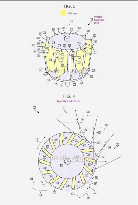 苹果曝光新专利：14个立式相机围成一圈 提供360度VR沉浸式体验
