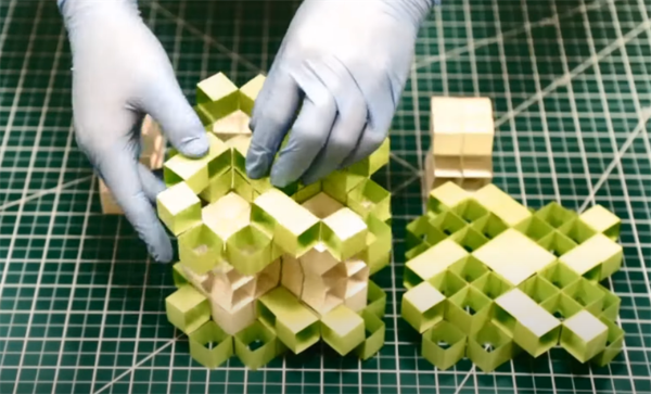 研究人员设计出3D剪纸积木来制造动态超材料 可做出30万种不同设计
