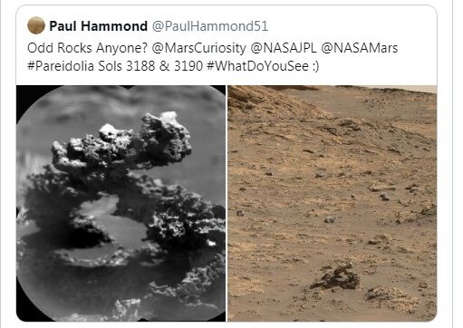 NASA“好奇号”在火星上发现古怪石拱门 纹理奇特看着像一条蛇