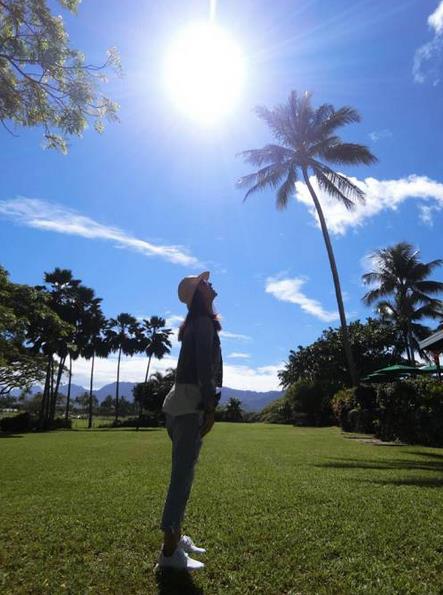 林心如晒霍建华视角夏威夷美照