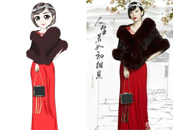 《初相见》热播 吕佳容微博晒角色动漫图萌萌哒