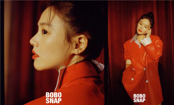 马思纯最新时尚大片曝光锁骨配红唇神秘撩人