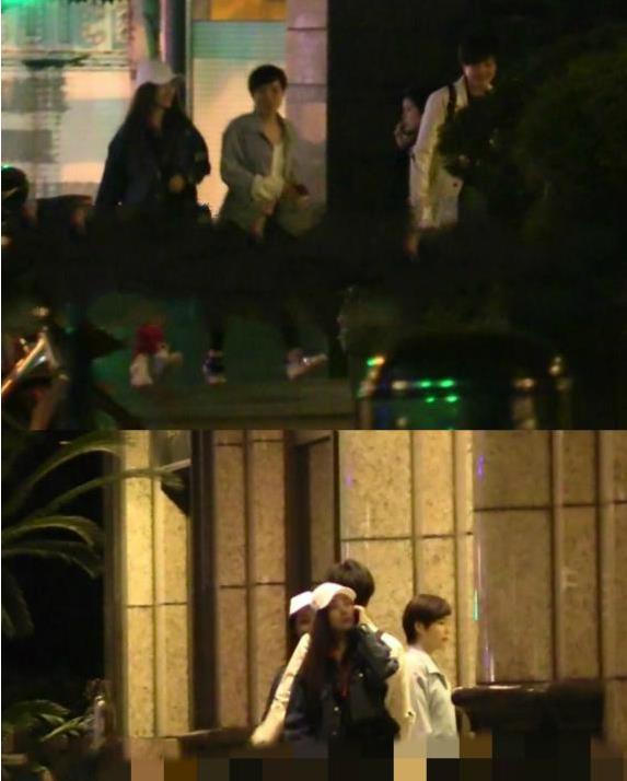 李小璐嘻哈装扮深夜聚会 与友一路说笑心情好