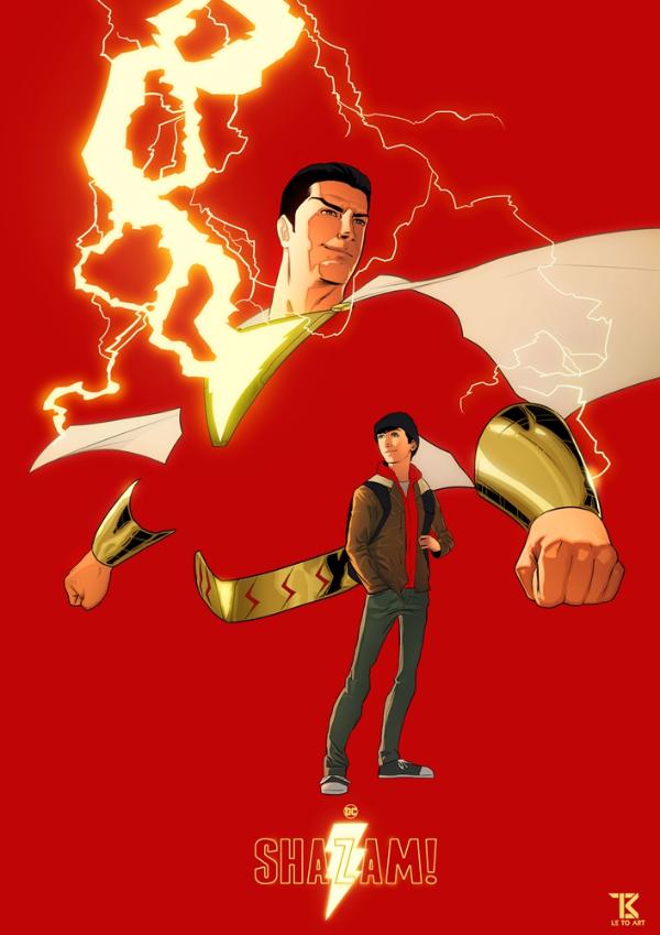 《雷霆沙赞!》艺术海报完美展现英雄气度 北美票房口碑双赢合家齐嗨