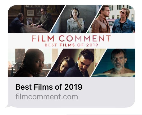美国《电影评论》杂志2019十佳榜单出炉