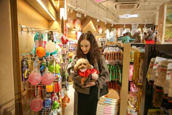 斑斓午后畅享自由空间 刘竞携爱犬共度萌宠时光