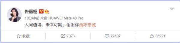 陈思诚佟丽娅宣布离婚 九年恋情画句点