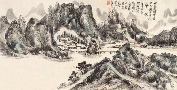 近现代国画家黄宾虹 积墨表现技法突出 山水画一代宗师