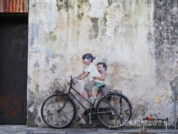 深藏在马来西亚槟城的街头壁画 颇有人文价值