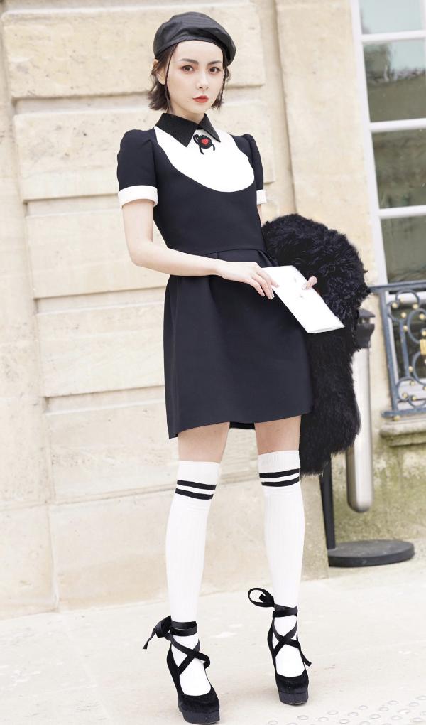 赵宇彤与佐伊·达奇、Angelababy出席巴黎时装周引关注