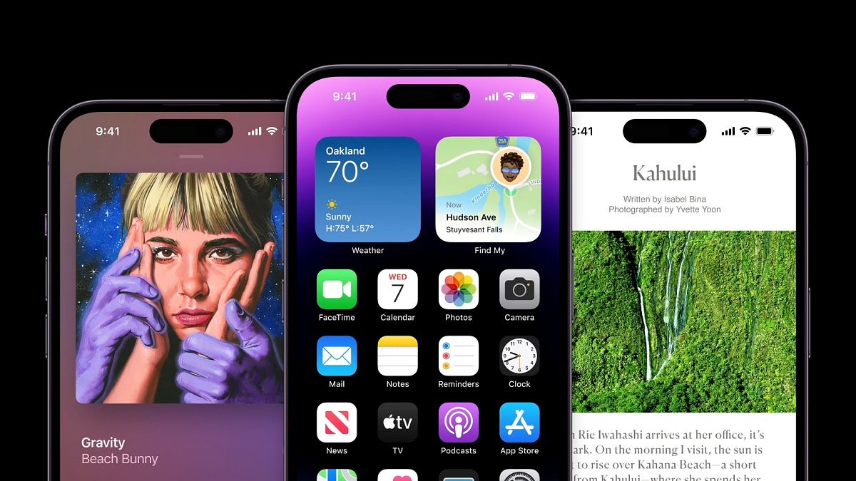 苹果iPhone 14 Pro系列「深紫色」绝美！浏海萤幕消失变身「动态岛」主相机4800万像素！