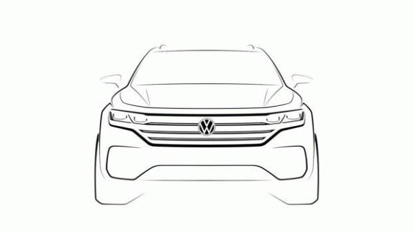 大众全新途锐预告图发布 3月23日北京全球首发