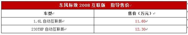 搭载AliOS智联系统 东风标致2008互联版上市 售11.60-12.30万