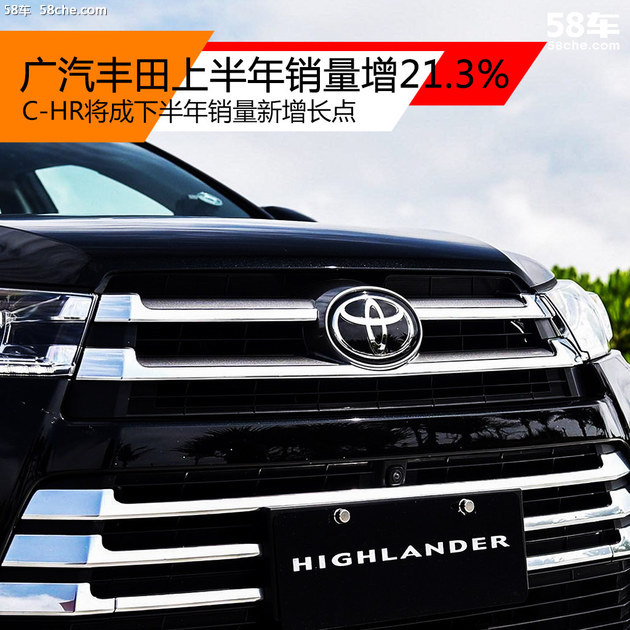 全系无短板 广汽丰田上半年销量增21.3%