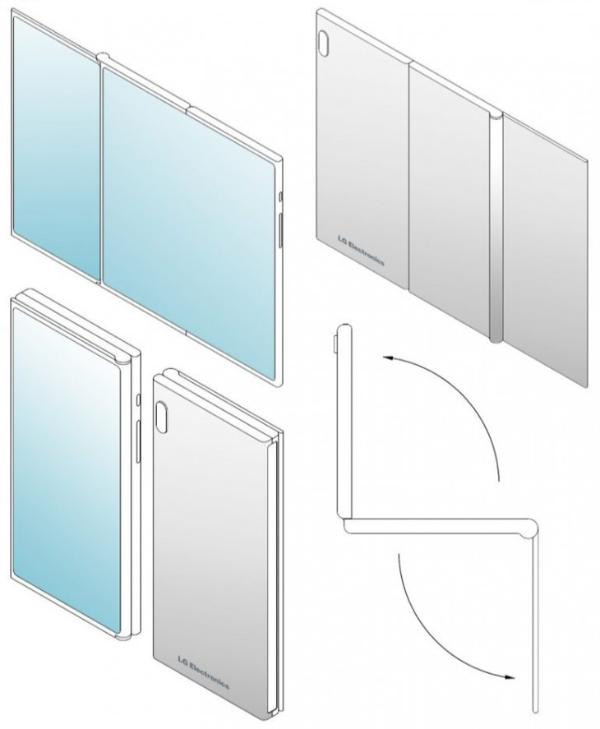LG可折叠三屏手机专利曝光 竟类似中国屏风？