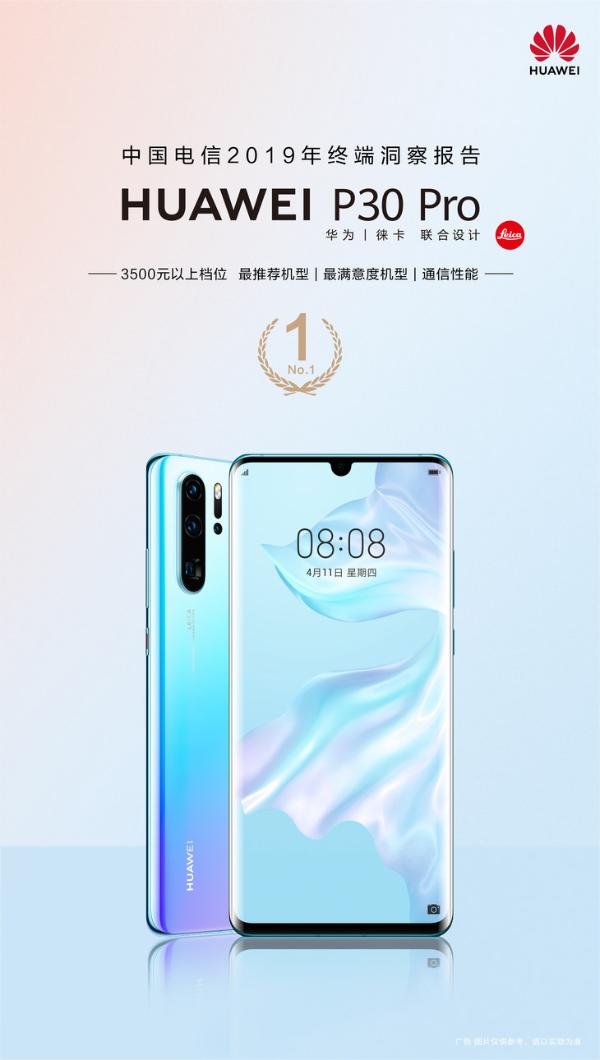 中国电信发布权威报告 华为P30 Pro通信实力再获肯定