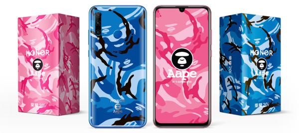 荣耀20i与Aape联名手机发售：1799元还赠耳机