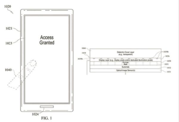 苹果获屏下指纹新专利！2020年iPhone或将首发