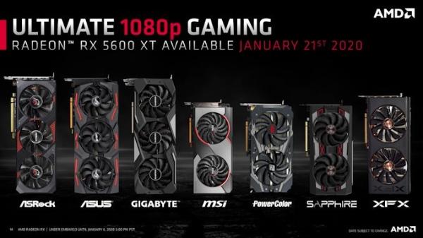 AMD推出Radeon RX 5600 XT：1080P游戏“王者”！