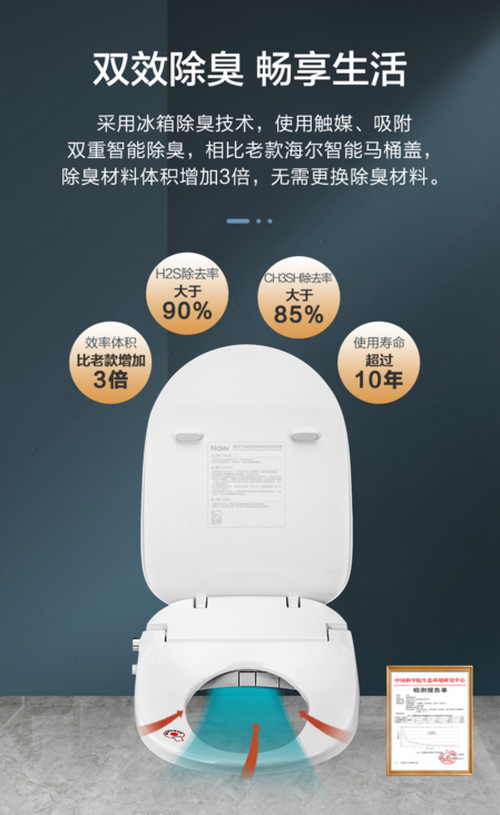 紫外线杀菌更安全 海尔卫玺V6智能马桶盖首发
