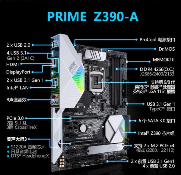 主板：华硕PRIME Z390-A主板1629元限时秒杀