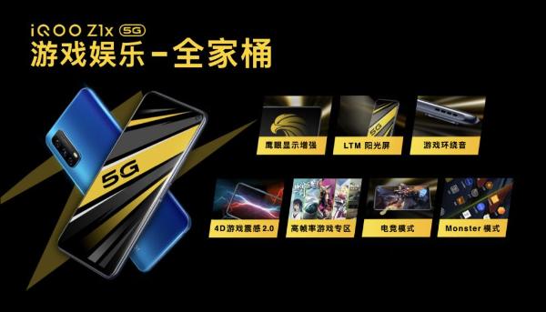 “5G流畅先锋”iQOO Z1x发布：5G入门佳选，售价仅1598元起