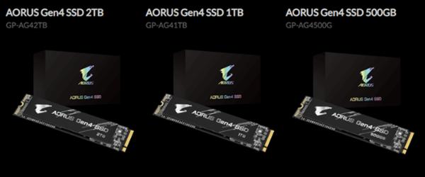 AORUS发布PCIE4.0固态硬盘 最大2TB