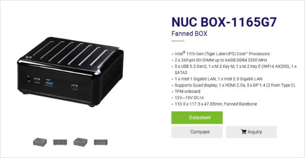 搭载11代酷睿 华擎推出NUC 1100 BOX