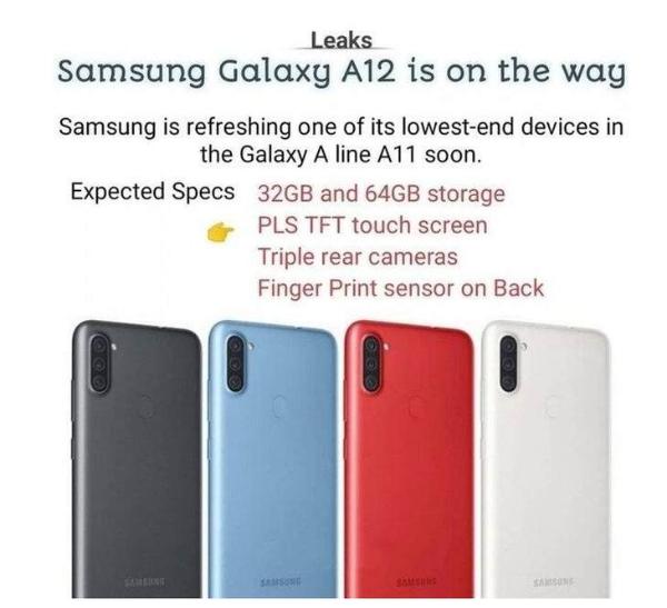三星即将发布Galaxy A12 八核CPU+后置三摄