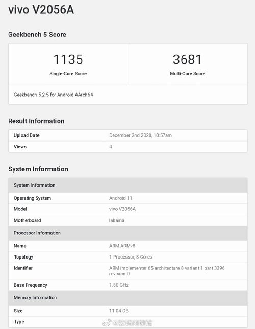 vivo骁龙888新机跑分曝光，目前分数最高