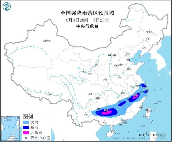暴雨黄色预警 浙江江西广西局部地区有大暴雨