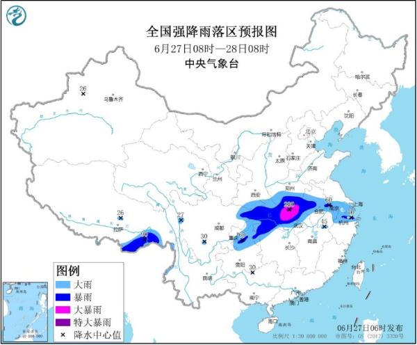 暴雨黄色预警 河南湖北等地有大暴雨或特大暴雨