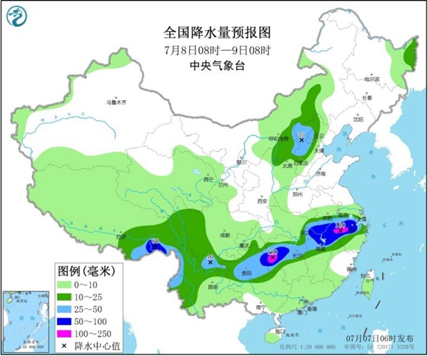 高考首日黔湘鄂皖雨势强盛 北方多对流性天气