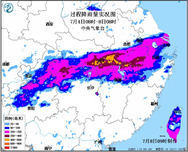 湖北江西局地雨量破纪录！ 8至10日仍有强降雨防洪形势严峻